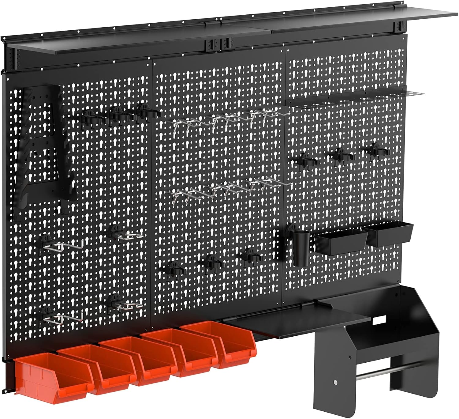 Workshop Tools Hanging - Metalen Pegboard Wandorganizer Paneelset, Garage Gereedschapsopslagsysteem,