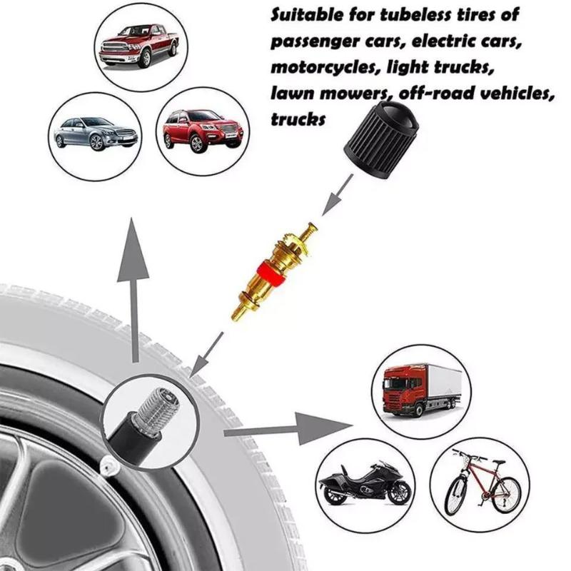 Car Workshop Tools Kit - 33-delige auto-fietsbandventielkernverwijderaar schroevendraaierset met duurzaam sleufhandvat