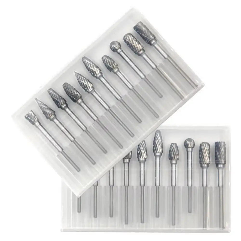 Chisel Set Wood - 10-delige set hardmetalen freesjes, 3mm schacht,