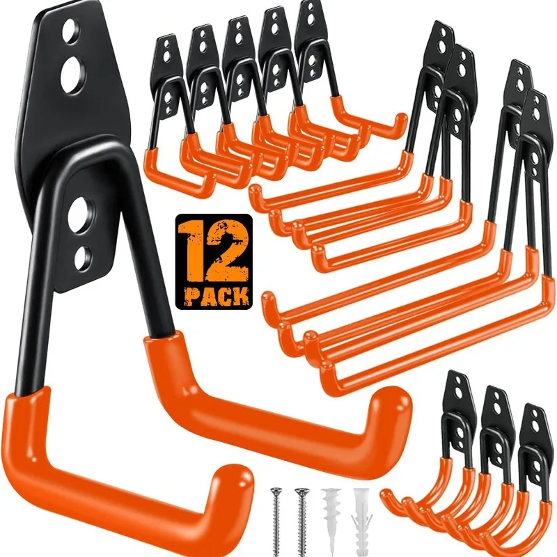 Workshop Tools On Wall - 12-delige set garage-opberghaken – stevige wandmontage-organizer