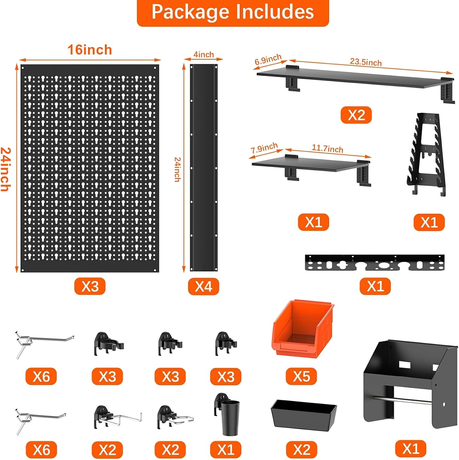 Metalen Pegboard Wandorganizer - Workshop Tools Hanging recensie en prijs