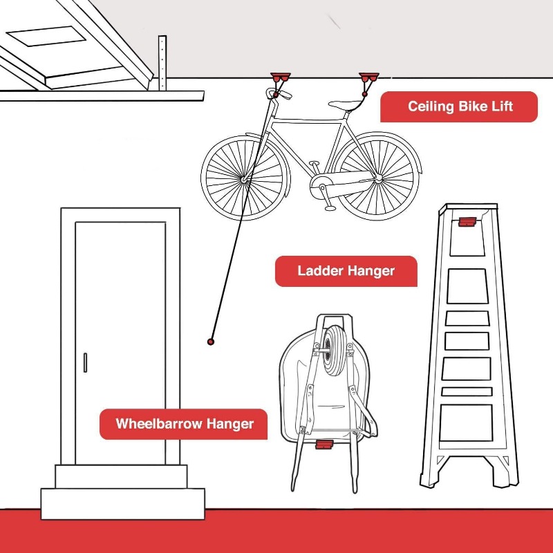 Zwaar uitgevoerde ladderhaken  - Workshop Tools On Wall recensie en prijs