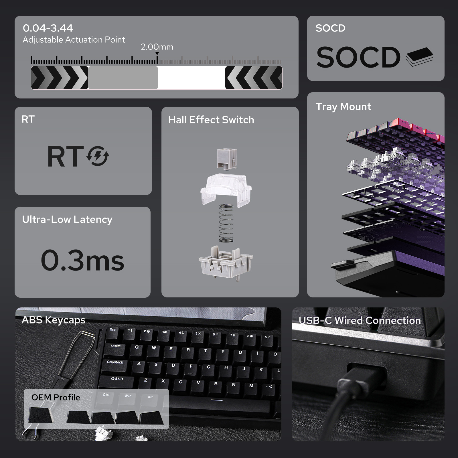 Custom AULA WIN60 HE WIN60 HE  - Magnetic Parts Tray recensie en prijs