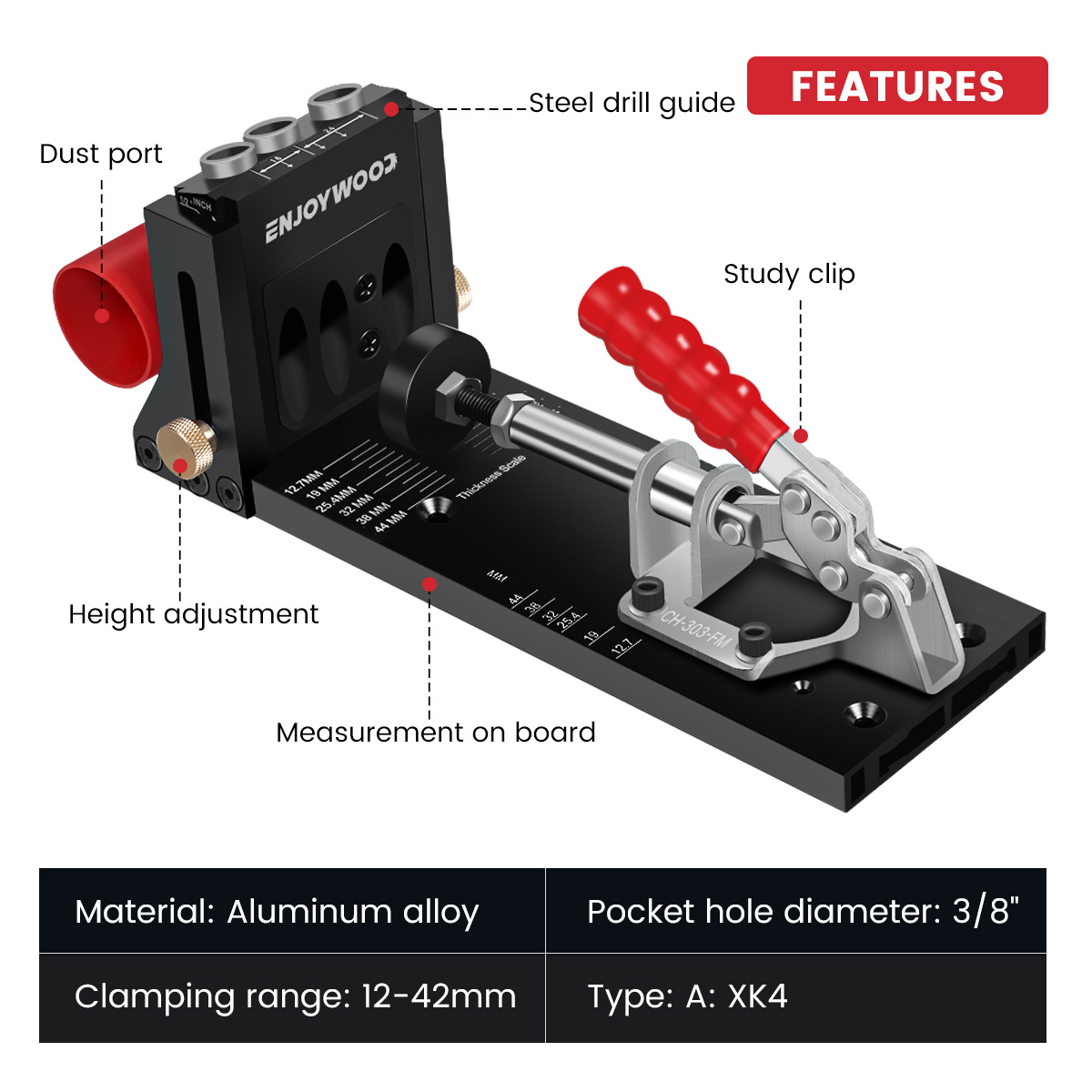 Enjoywood Xk4 Houtbewerking He - Pocket Hole Jig recensie en prijs