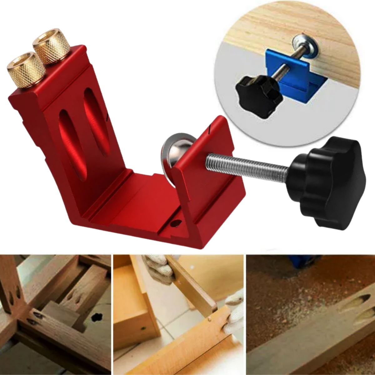 1 set zakgatmal voor houtbewer - Pocket Hole Jig recensie en prijs