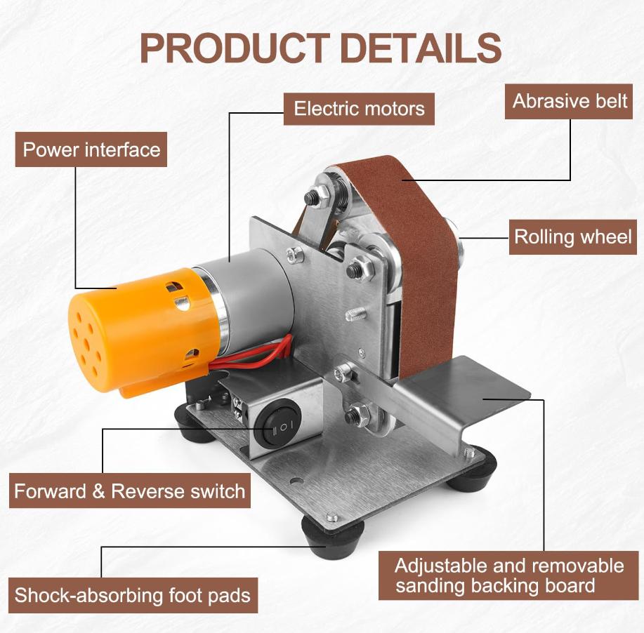 Mini elektrische bandschuurmac - Workshop Tools Knife Sharpener recensie en prijs